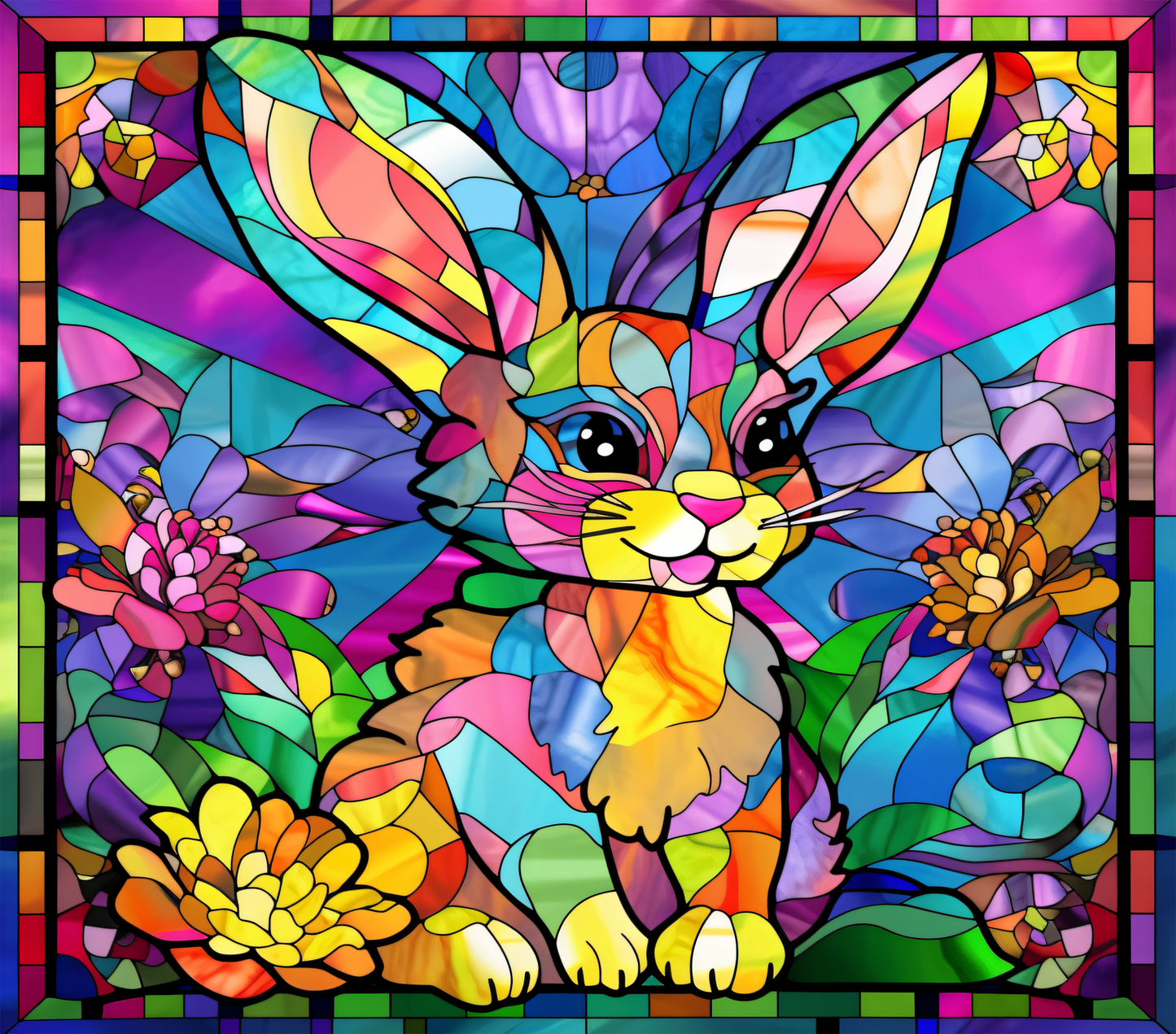 Stained Glass Bunny