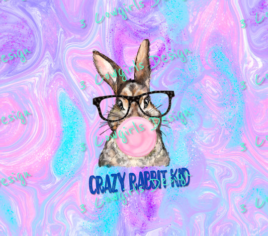 Crazy rabbit kid {purple, blue, pink}