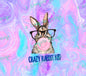 Crazy rabbit kid {purple, blue, pink}