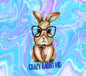 Crazy rabbit kid {blue, purple, white}