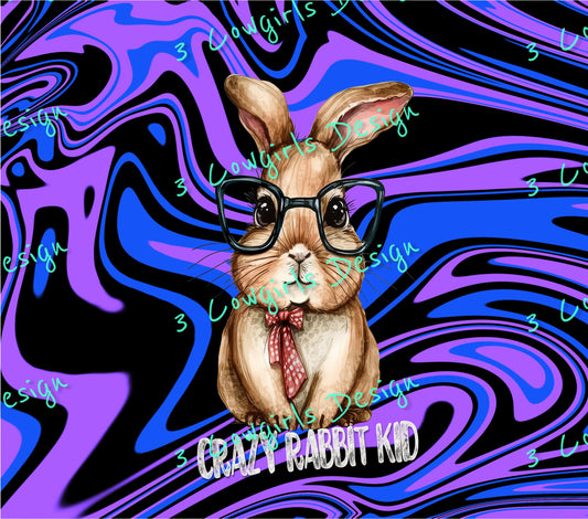 Crazy rabbit kid {purple swirl}