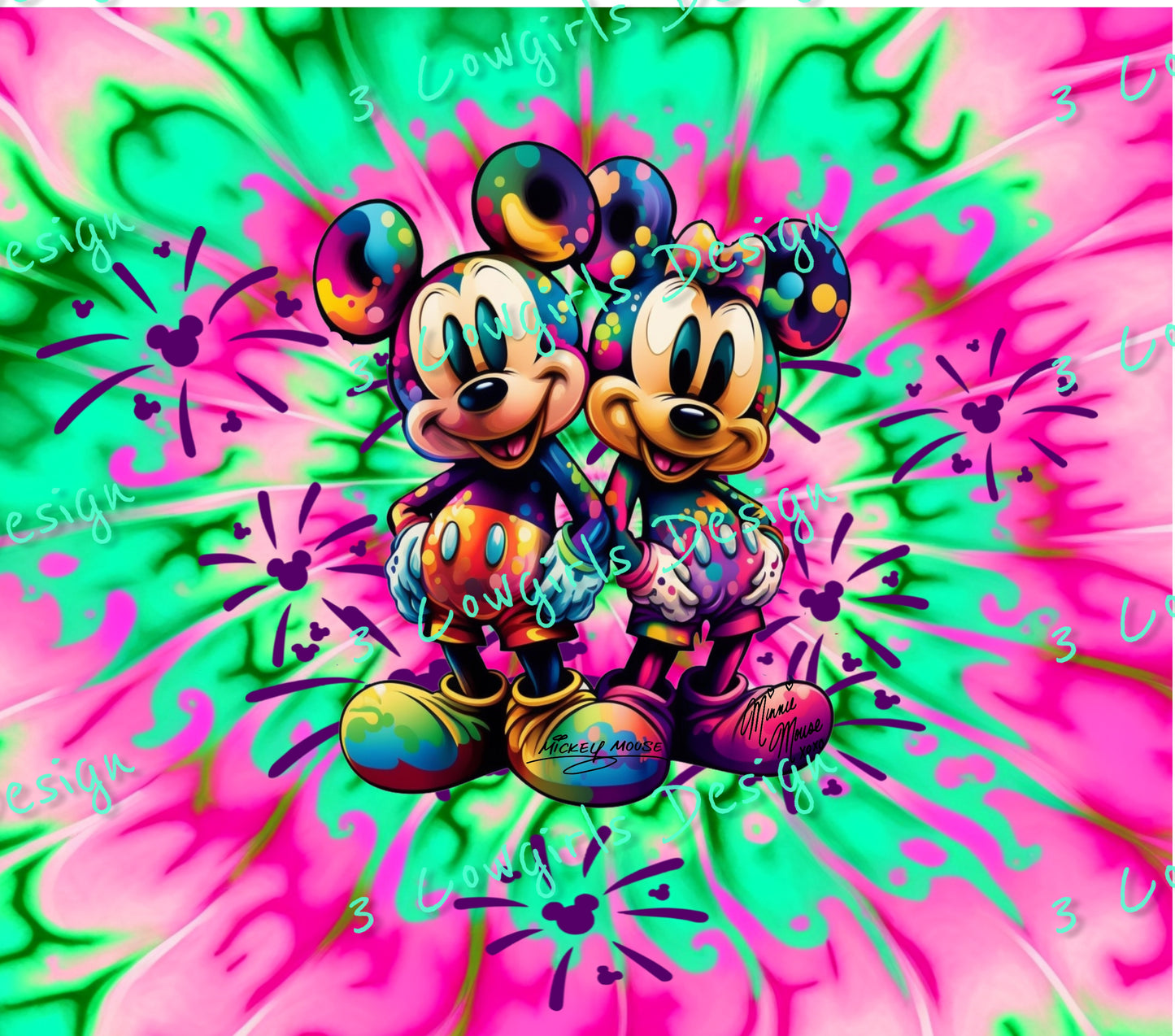82 Mickey and Minnie Mouse- Rainbow
