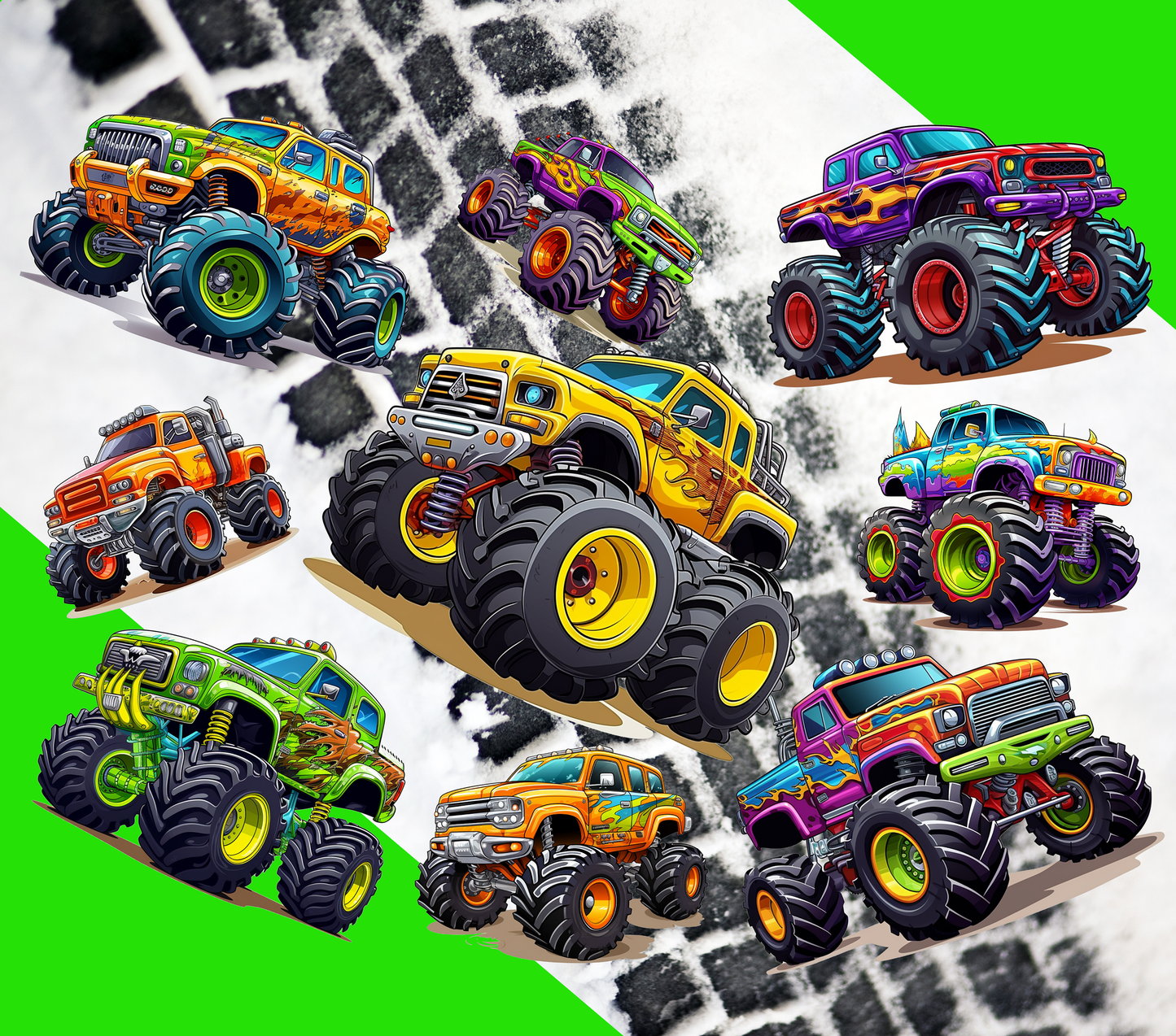 Green Monster Trucks