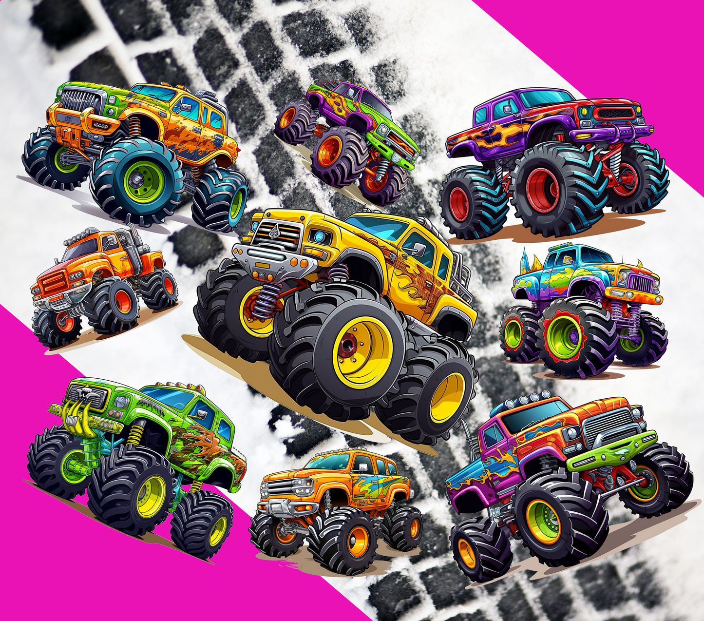 Pink Monster Trucks